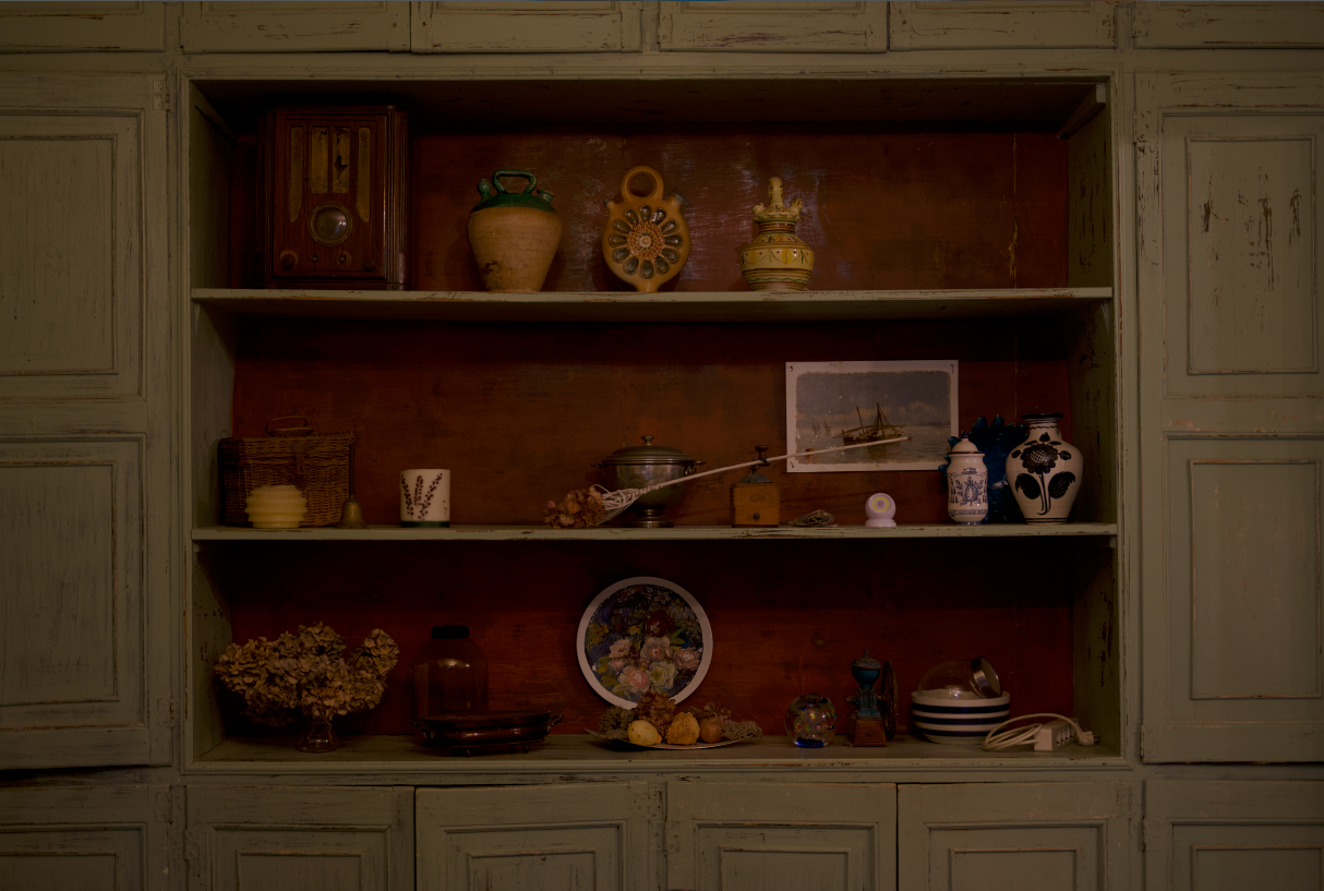 Antique shelves and curios
